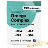Complement Omega Complex 900mg Omega-3 Supplement front view