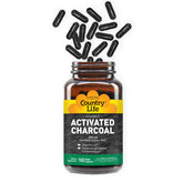 Country Life Activated Charcoal Vegan Capsules front view