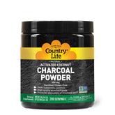 Country Life Activated Coconut Charcoal Powder 500mg front view