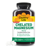 Country Life Chelated Magnesium 250mg tablet front view