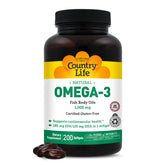 Country Life Omega-3 Fish Oil Softgels front view
