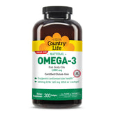 Country Life Omega-3 Fish Oil Softgels front view with packaging
