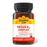 Country Life Vegan K2 Chewable Tablets front view