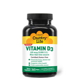 Country Life Vitamin D3 5000 IU Softgels front view
