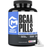 Crazy Muscle BCAA Supplement 213g front view of packaging