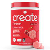 Create Vegan Creatine Gummies front view with packaging