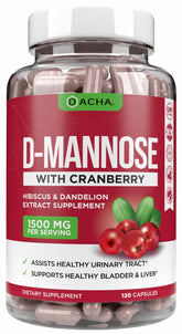 DACHA Cranberry D-Mannose supplement bottle front view