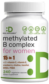 DEAL SUPPLEMENT B-Complex 15-in-1 Formula for Women 240 Capsules front view