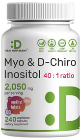 DEAL SUPPLEMENT B8 (Inositol) 240 veggie capsules front view
