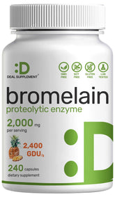 DEAL SUPPLEMENT Bromelain Multi-Enzyme Capsules front view