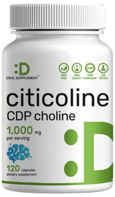 DEAL SUPPLEMENT Citicoline Capsules 1000mg bottle front view