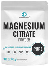 DEAL SUPPLEMENT Magnesium Citrate Powder 3lbs front view