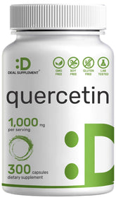 DEAL SUPPLEMENT Quercetin Dihydrate Capsules 1000mg bottle front view