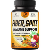 DEDICAD Psyllium Fibre & Spice Supplement Capsules front view