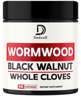 DEDICAD Wormwood Supplement bottle front view with 60 vegan capsules