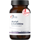 Designs for Health Acetyl-L-Carnitine 800mg capsules front view