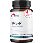 Designs for Health B6 (Pyridoxal Phosphate) 168g supplement front view
