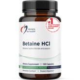 Designs for Health Betaine HCl Multi-Enzyme Capsules 750mg front view