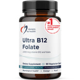 Designs for Health Ultra B12-Folate 2000 mcg vegan capsules front view