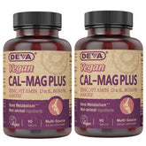 DEVA Calcium Magnesium Plus supplement front view with packaging