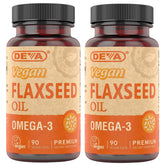 DEVA Flaxseed Oil Capsules front view with packaging