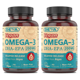 DEVA Omega-3 DHA & EPA vegan capsules front view