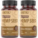 DEVA Vegan Virgin Hemp Seed Oil Capsules front view