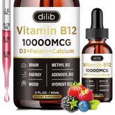 dilib B12 Complex Liquid Supplement front view with berry flavour