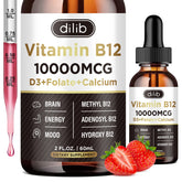 dilib B12 Liquid Drops 6000 mcg front view with packaging