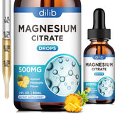 dilib Magnesium Citrate Liquid Drops 500mg front view with pineapple flavour