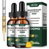 dilib Magnesium Glycinate Liquid Supplement 500mg front view