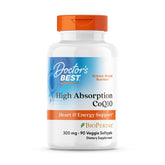Doctor's BEST CoQ10 Supplement 300mg softgel bottle front view