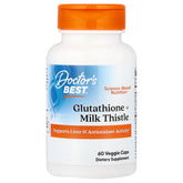 Doctor's BEST Glutathione + Milk Thistle bottle front view