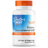 Doctor's BEST Trans-Resveratrol 600mg capsule bottle front view