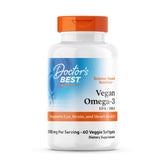 Doctor's BEST Vegan Omega-3 Softgels 2000mg front view