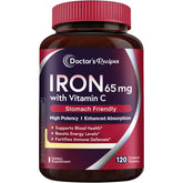 Doctor's Recipes High Potency Iron Supplement 60 Tablets front view