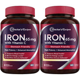 Doctor's Recipes Iron Supplement 60 tablets front view