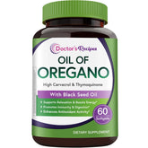 Doctor's Recipes Oregano Oil Softgels front view with packaging