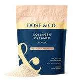 DOSE & CO. Collagen Creamer 340g vanilla flavour front view