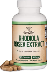 Double Wood Rhodiola Rosea Extract 500mg front view