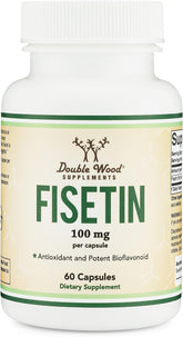 Double Wood Supplements Fisetin 100mg supplement bottle front view