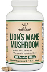 Double Wood Supplements Lion’s Mane Mushroom 1000mg capsules front view