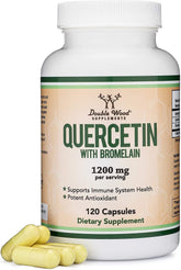 Double Wood Supplements Quercetin with Bromelain 200mg capsules front view