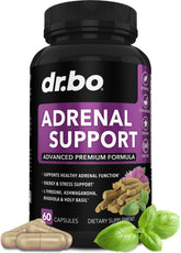 DR. BO Adrenal Support Supplements bottle front view