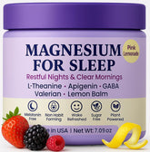 Dr. Matthew magnesium glycinate sleep supplement 240g pink lemonade powder front view