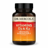 Dr. Mercola D3 & K2 Supplement bottle front view