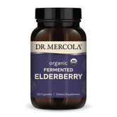 Dr. Mercola Organic Fermented Elderberry 500mg supplement front view