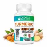 Dr. Olivia Naturals Turmeric 5-in-1 Complex 1500mg Capsules front view