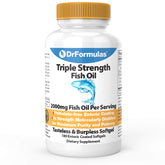 DrFormulas Triple Strength Omega 3 Fish Oil 1000mg Softgels front view