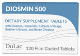 DULÀC Diosmin 500 supplement front view with packaging